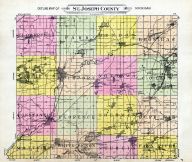 County Map, St. Joseph County 1907